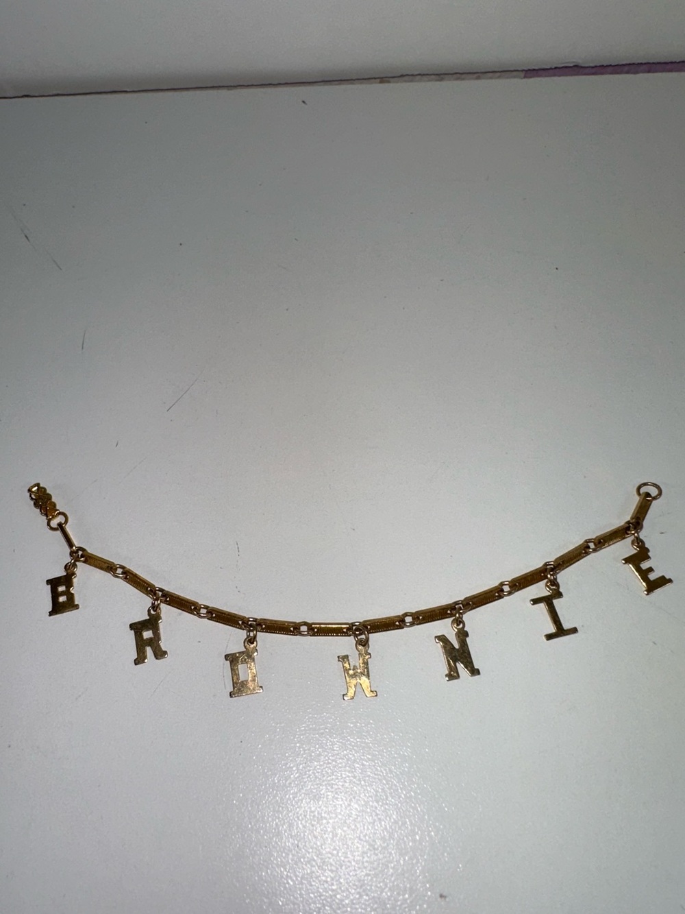 Vintage Girl Scout Charm Bracelet Brownie Dangle Charms 6"